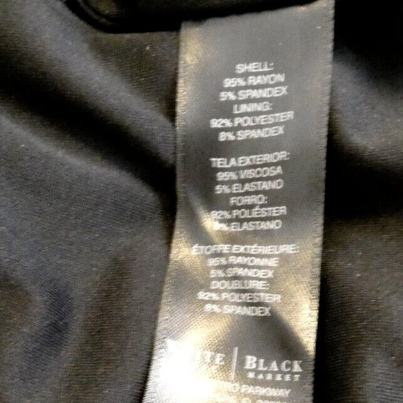 WHBM Top Black White Stripes Fitted Knit Casual or Work Long Womens size XXS - Picture 11 of 13